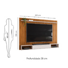 Painel Para Tv Até 70 Polegadas 1 Porta Rio Dj Móveis