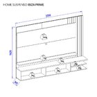 Painel Para Tv Até 70 Polegadas Com Led Ripado Ibiza Prime 22