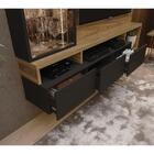 Painel Para Tv Até 70 Polegadas Estante 6 Prateleiras 3 Gavet