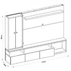 Painel Para Tv Até 70 Polegadas Estante 6 Prateleiras 3 Gavet