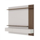 Painel Para Tv Até 70 Polegadas Juriti Portas Ripado Amêndoa/