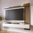 Painel Para Tv Até 70 Polegadas Juriti Portas Ripado Amêndoa/