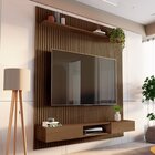 Painel Para Tv Até 72 Polegadas 250cmx185,5cm 100% Mdf Ripado