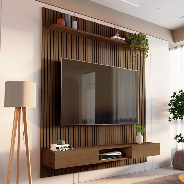 Painel Para Tv Até 72 Polegadas 250cmx185,5cm 100% Mdf Ripado