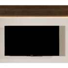 Painel Para Tv Até 75" Com Detalhe Ripado E Iluminação De Led