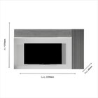 Painel Para Tv Até 75" Com Detalhe Ripado E Iluminação De Led