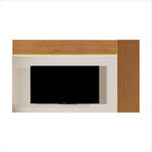 Painel Para Tv Até 75" Com Detalhe Ripado E Iluminação De Led