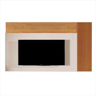 Painel Para Tv Até 75" Com Detalhe Ripado Valencia Tauari/off