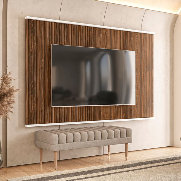 Painel Para Tv Até 75" Gênesis 2.1 Palisandro/branco Mobler
