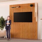 Painel Para Tv Até 75 Polegadas 100% Mdf 183cm X 250cm Ripado