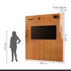 Painel Para Tv Até 75 Polegadas 100% Mdf 183cm X 250cm Ripado