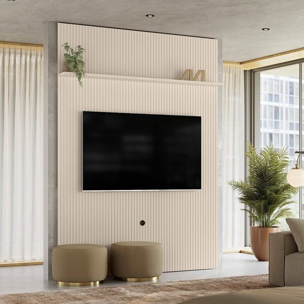 Painel Para Tv Até 75 Polegadas 180cm New Interlagos Off/white
