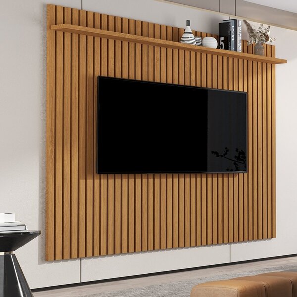 Painel Para Tv Até 75 Polegadas 183cmx185,5cm Com Ripado Vênu