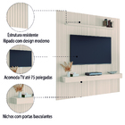Painel Para Tv Até 75 Polegadas 2,25x2,40m Ripado Com Nicho A