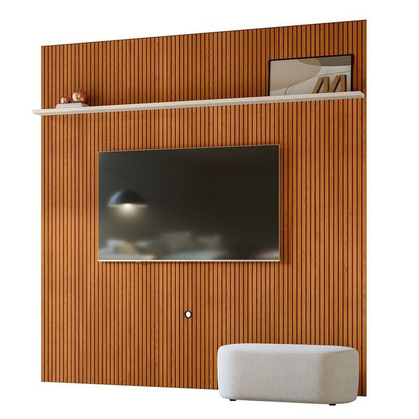Painel Para Tv Até 75 Polegadas 240cm Frisado New Guapore Cin