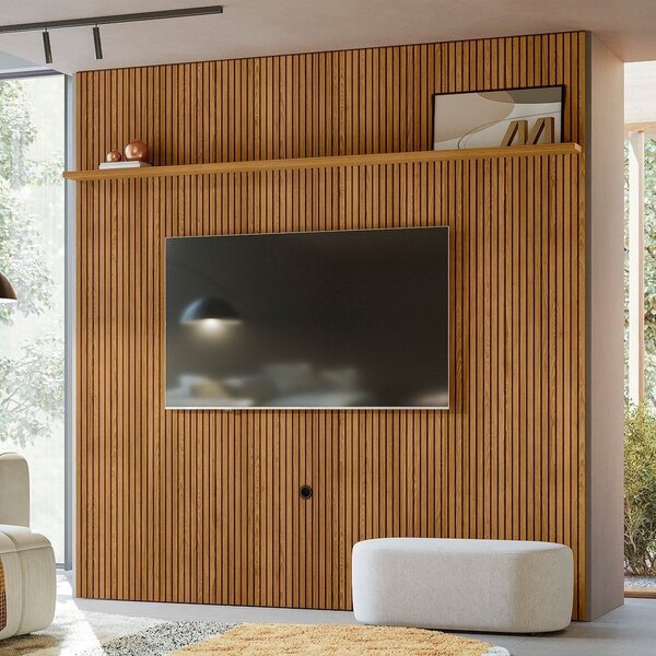 Painel Para Tv Até 75 Polegadas 244,5cmx240cm Frisado New Gua