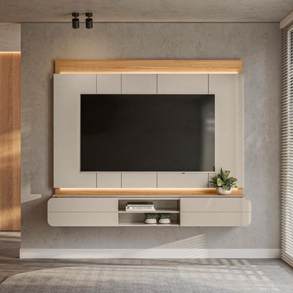 Painel Para Tv Até 75 Polegadas 2 Portas Led Zurique Linea Br