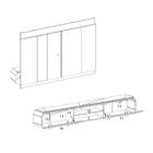 Painel Para Tv Até 75 Polegadas 2 Portas Led Zurique Linea Br