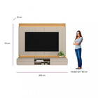 Painel Para Tv Até 75 Polegadas 2 Portas Led Zurique Linea Br