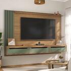 Painel Para Tv Até 75 Polegadas 3 Gavetas 1 Prateleira Com Ri