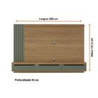 Painel Para Tv Até 75 Polegadas 3 Gavetas 1 Prateleira Com Ri