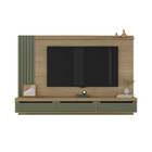 Painel Para Tv Até 75 Polegadas 3 Gavetas 1 Prateleira Com Ri