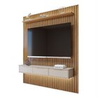 Painel Para Tv Até 75 Polegadas Com Nicho E Dupla Fita De Led