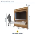 Painel Para Tv Até 75 Polegadas Com Nicho E Dupla Fita De Led