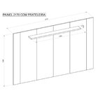 Painel Para Tv Até 75 Polegadas Em Bp Com Prateleira 2.2 Mult