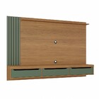 Painel Para Tv Até 75 Polegadas Luxo 3 Gavetas Carvalho/menta