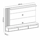 Painel Para Tv Até 75 Polegadas Luxo 3 Gavetas Cinamomo/off W