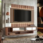 Painel Para Tv Até 75 Polegadas Montreal Sepia/nogueira Cadiz