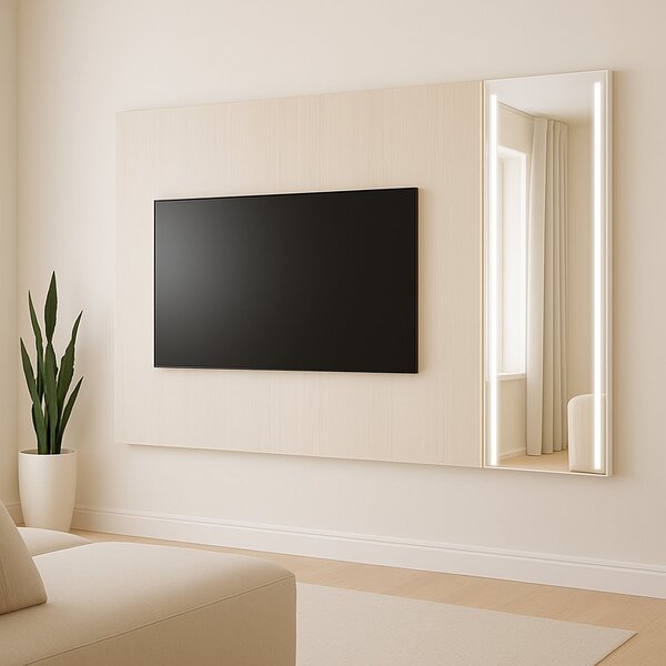 Painel Para Tv Até 75 Polegadas Reflecta 100% Mdf Com Espelho