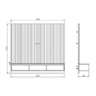 Painel Para Tv Até 75 Polegadas Ripado 180cm Aden Freijó/off