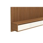 Painel Para Tv Até 75 Polegadas Ripado 180cm Aden Natural/off