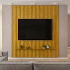 Painel Para Tv Até 75 Polegadas Ripado 223x240cm Trento Cedro