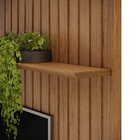 Painel Para Tv Até 75 Polegadas Ripado 240x250cm Trento Freijó