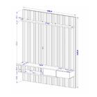 Painel Para Tv Até 75 Polegadas Ripado Com 1 Gaveta E Nicho M