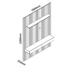 Painel Para Tv Até 75 Polegadas Ripado Com Led 184cm Nobre  N