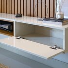 Painel Para Tv Até 75 Polegadas Ripado Com Prateleira E Com N