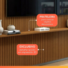 Painel Para Tv Até 75 Polegadas Ripado Impressão 3d Egeo Com