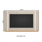 Painel Para Tv Até 75 Polegadas Santorini Com Led Tauari/off