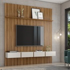 Painel Para Tv Até 75 Polegadas Versatti 2.2 Ripado Com Nicho