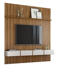 Painel Para Tv Até 75 Polegadas Versatti 2.2 Ripado Com Nicho