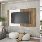 Painel Para Tv Até 82" Em Bp 2.2 Multiverso  Branco/mel
