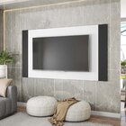 Painel Para Tv Até 82" Em Bp 2.2 Multiverso  Branco/preto