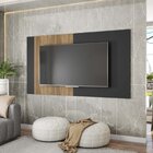 Painel Para Tv Até 82" Em Bp 2.2 Multiverso  Mel/preto