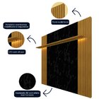 Painel Para Tv Até 85 Polegadas Com Led 2 Placas Ripado 1 Pra