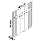 Painel Para Tv Até 85 Polegadas Com Led 2 Placas Ripado 1 Pra
