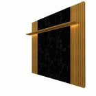 Painel Para Tv Até 85 Polegadas Com Led 2 Placas Ripado 1 Pra